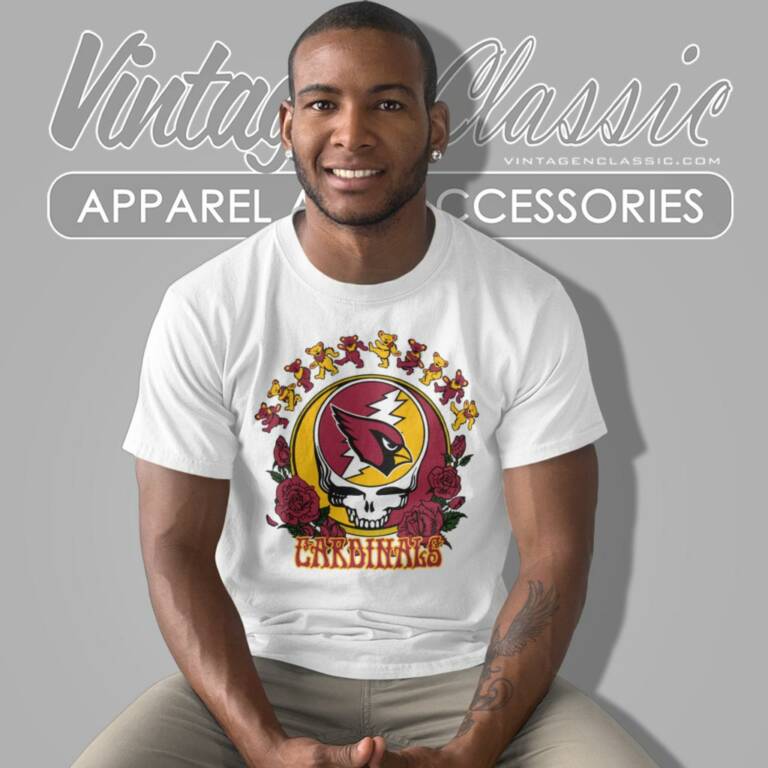 Arizona Cardinals Grateful Dead Roses Dancing Bears T Shirt Arizona Cardinals Grateful Dead Roses Dancing Bears T Shirt