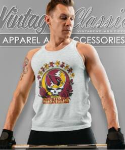 Arizona Cardinals Grateful Dead Roses Dancing Bears Tank Top Racerback