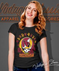 Arizona Cardinals Grateful Dead Roses Dancing Bears Women T Shirt