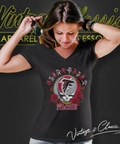 Atlanta Falcons Grateful Dead Roses Dancing Bears Shirt 5 Atlanta Falcons Grateful Dead Roses Dancing Bears V Neck TShirt
