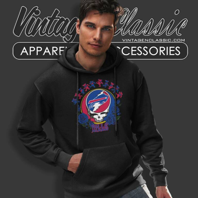Buffalo Bills Grateful Dead Roses Dancing Bears Hoodie Buffalo Bills Grateful Dead Roses Dancing Bears Hoodie