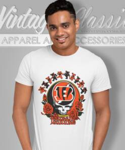 Cincinnati Bengals Grateful Dead Roses Dancing Bears T Shirt