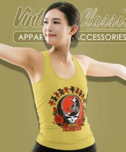 Cleveland Browns Grateful Dead Roses Dancing Bears Tank Top Racerback