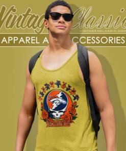 Denver Broncos Grateful Dead Roses Dancing Bears Tank Top Racerback