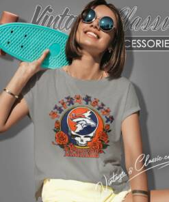 Denver Broncos Grateful Dead Roses Dancing Bears Women T Shirt