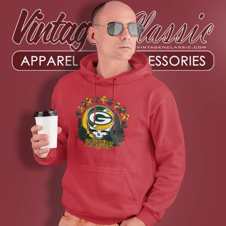 Green Bay Packers Grateful Dead Roses Dancing Bears Hoodie Green Bay Packers Grateful Dead Roses Dancing Bears Hoodie