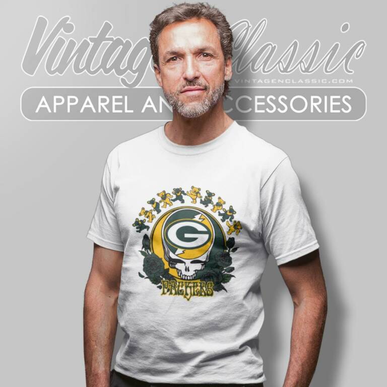 Green Bay Packers Grateful Dead Roses Dancing Bears T Shirt Green Bay Packers Grateful Dead Roses Dancing Bears T Shirt