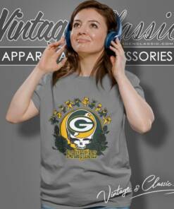 Green Bay Packers Grateful Dead Roses Dancing Bears Women T Shirt