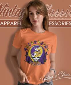 Minnesota Vikings Grateful Dead Roses Dancing Bears Women T Shirt