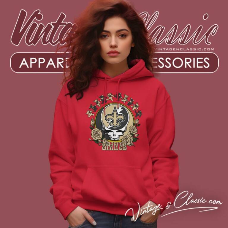 New Orleans Saints Grateful Dead Roses Dancing Bears Hoodie New Orleans Saints Grateful Dead Roses Dancing Bears Hoodie