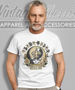 New Orleans Saints Grateful Dead Roses Dancing Bears T Shirt