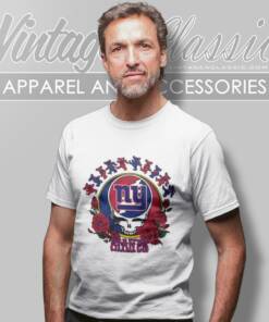 New York Giants Grateful Dead Roses Dancing Bears T Shirt