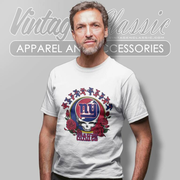 New York Giants Grateful Dead Roses Dancing Bears T Shirt New York Giants Grateful Dead Roses Dancing Bears T Shirt