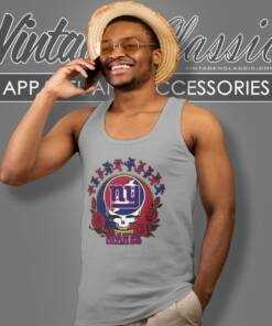 New York Giants Grateful Dead Roses Dancing Bears Tank Top Racerback