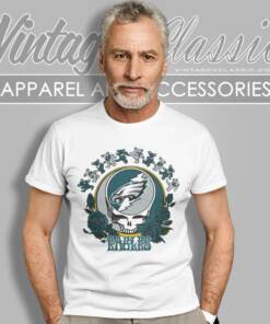 Philadelphia Eagles Grateful Dead Roses Dancing Bears T Shirt