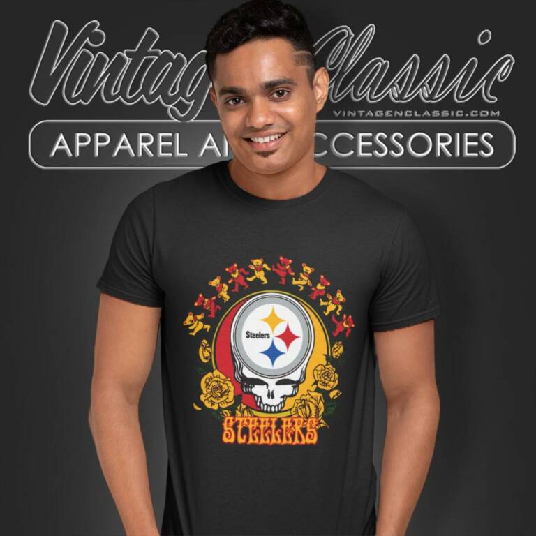 Pittsburgh Steelers Grateful Dead Roses Dancing Bears T Shirt Pittsburgh Steelers Grateful Dead Roses Dancing Bears T Shirt