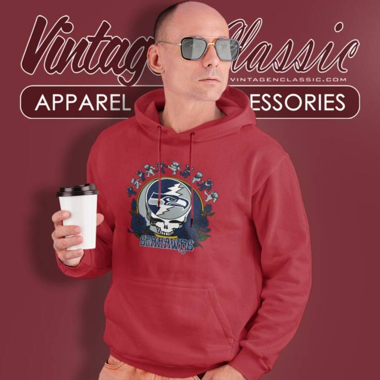 Seattle Seahawks Grateful Dead Roses Dancing Bears Hoodie Seattle Seahawks Grateful Dead Roses Dancing Bears Hoodie