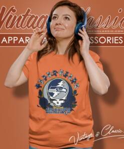 Seattle Seahawks Grateful Dead Roses Dancing Bears Women T Shirt
