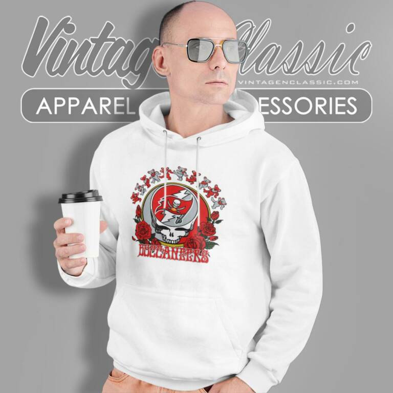 Tampa Bay Buccaneers Grateful Dead Roses Dancing Bears Hoodie Tampa Bay Buccaneers Grateful Dead Roses Dancing Bears Hoodie