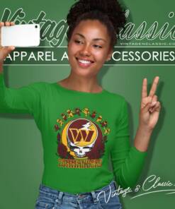 Washington Commanders Grateful Dead Roses Dancing Bears Long Sleeve Tee