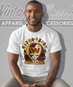 Washington Commanders Grateful Dead Roses Dancing Bears T Shirt