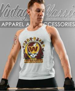 Washington Commanders Grateful Dead Roses Dancing Bears Tank Top Racerback