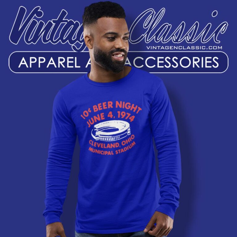 10 Cents Beer Night June 4 1974 Cleveland Ohio Long Sleeve Tee 10 Cents Beer Night June 4 1974 Cleveland Ohio Long Sleeve Tee