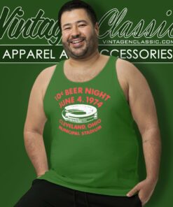 10 Cents Beer Night June 4 1974 Cleveland Ohio Tank Top Racerback