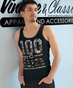 100 Years Of Chicago Bears 1920 2020 Signature Thank You For The Memories Tank Top Racerback