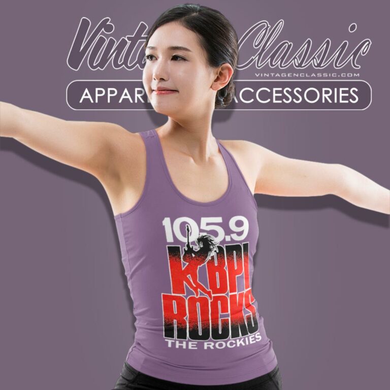 105 9 1079 Kbpi Rocks The Rockies Tank Top Racerback 105 9 1079 Kbpi Rocks The Rockies Tank Top Racerback