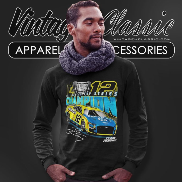 12 Ryan Blaney 2023 Nascar Cup Series Champion Signature Long Sleeve Tee 12 Ryan Blaney 2023 Nascar Cup Series Champion Signature Long Sleeve Tee