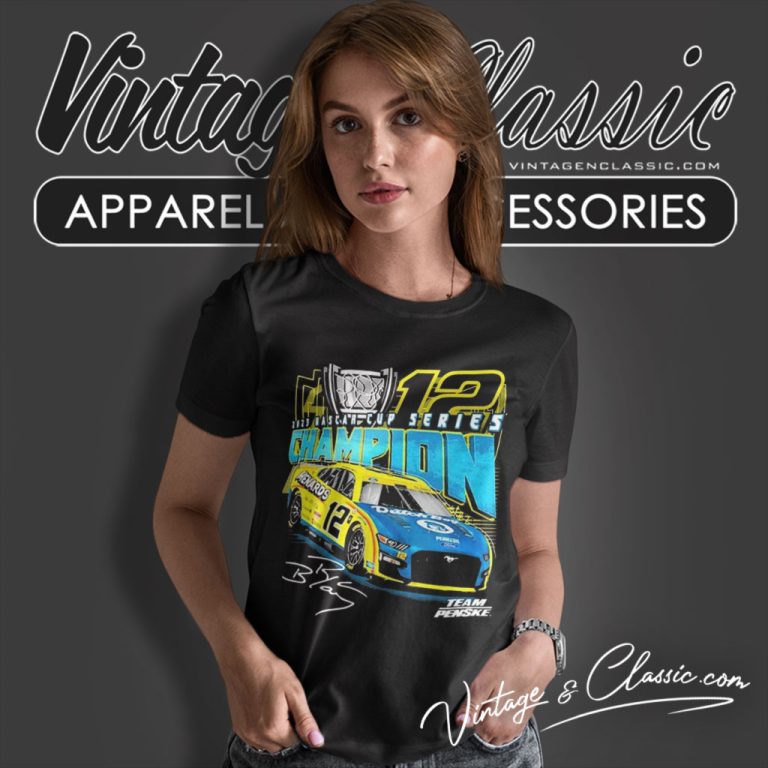 12 Ryan Blaney 2023 Nascar Cup Series Champion Signature Women T Shirt 12 Ryan Blaney 2023 Nascar Cup Series Champion Signature Women T Shirt