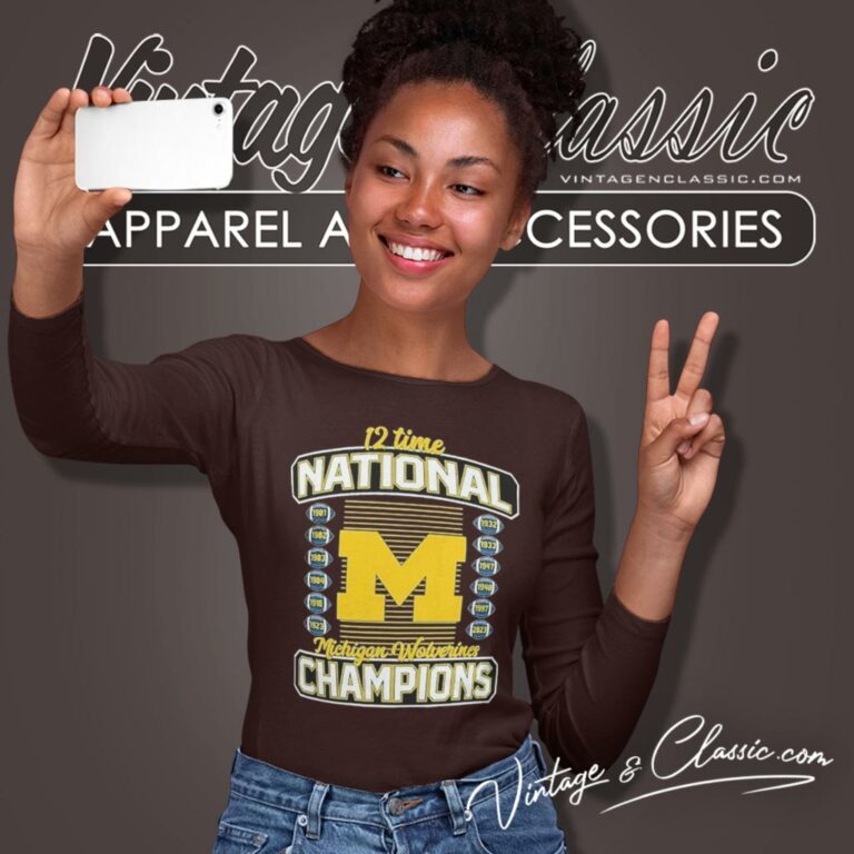 12 Time National Champions Michigan Wolverines College Football Playoff 2023 Long Sleeve Tee 12 Time National Champions Michigan Wolverines College Football Playoff 2023 Long Sleeve Tee