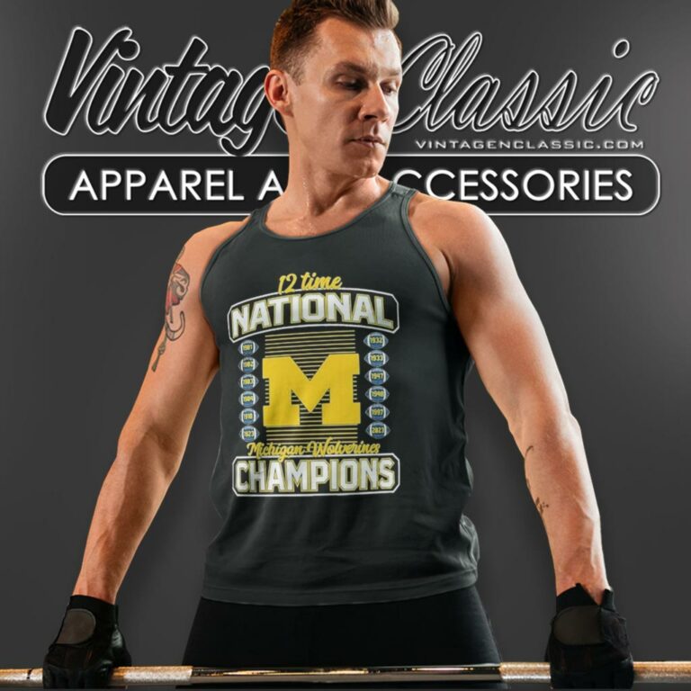12 Time National Champions Michigan Wolverines College Football Playoff 2023 Tank Top Racerback 12 Time National Champions Michigan Wolverines College Football Playoff 2023 Tank Top Racerback