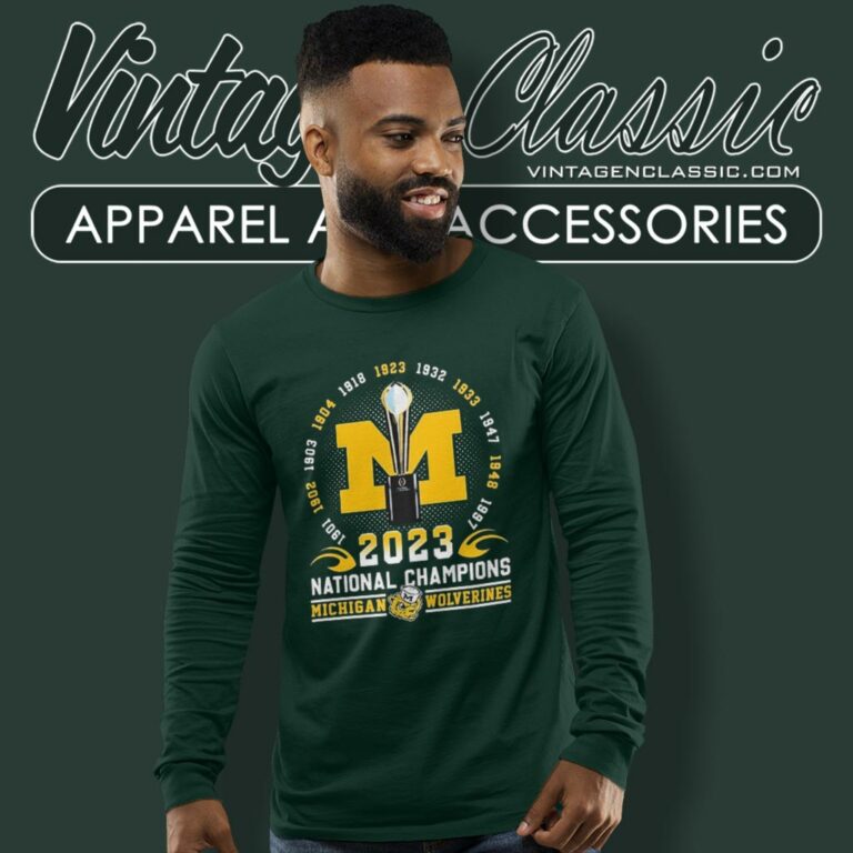 12 Time National Champions Trophy Michigan Football Long Sleeve Tee 12 Time National Champions Trophy Michigan Football Long Sleeve Tee