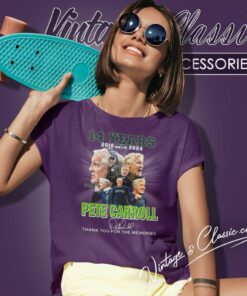 14 Years 2010 2024 Pete Carroll Thank You For The Memories Women T Shirt
