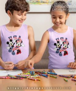 1776 Mickey Minne 4th Of July Flag 1776 Mickey Minnie 4th Of July Flag kids Tanktop