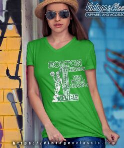 1986 Boston Celtics Starter Nba World Champions Shirt 6 1986 Boston Celtics Starter Nba World Champions V Neck TShirt