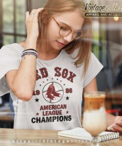 1986 Boston Red Sox American League Champions Logo Women TShirt