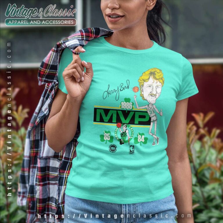 1986 Larry Bird Mvp Boston Celtics Women TShirt 1986 Larry Bird Mvp Boston Celtics Women TShirt