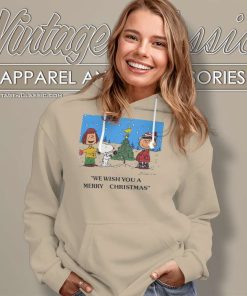 1987 Peanuts We Wish You A Merry Christmas Hoodie