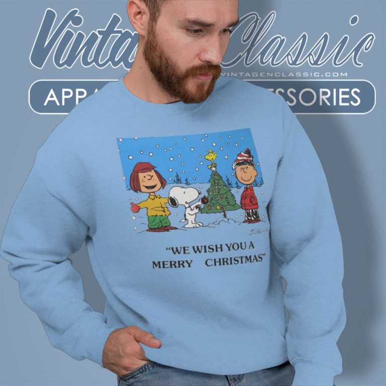 1987 Peanuts We Wish You A Merry Christmas Sweatshirt 1987 Peanuts We Wish You A Merry Christmas Sweatshirt