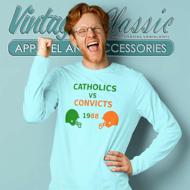 1988 Catholics Vs Convicts Long Sleeve Tee 1988 Catholics Vs Convicts Long Sleeve Tee