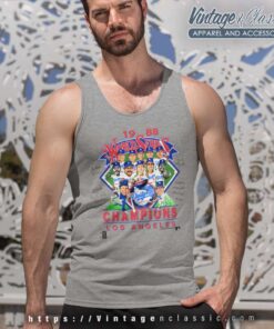 1988 Los Angeles Dodgers World Series Champions Caricature Tank Top Racerback