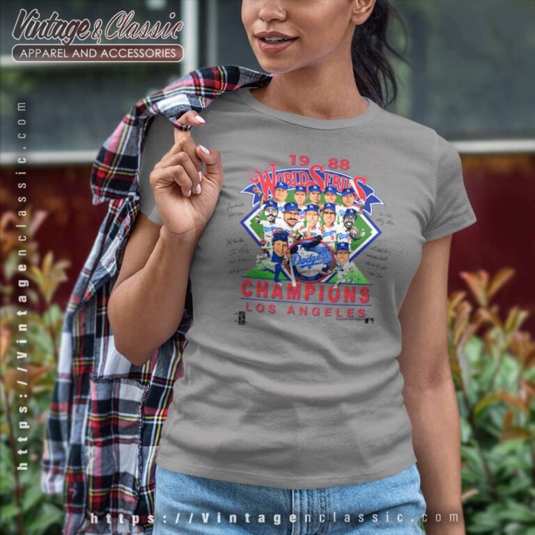 1988 Los Angeles Dodgers World Series Champions Caricature Women TShirt 1988 Los Angeles Dodgers World Series Champions Caricature Women TShirt