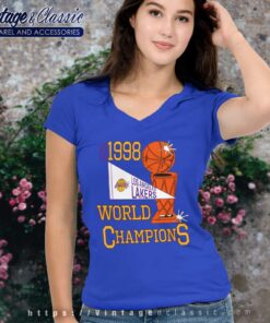 1988 Los Angeles Lakers World Champions V Neck TShirt