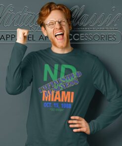 1988 Notre Dame Vs Miami Football Long Sleeve Tee