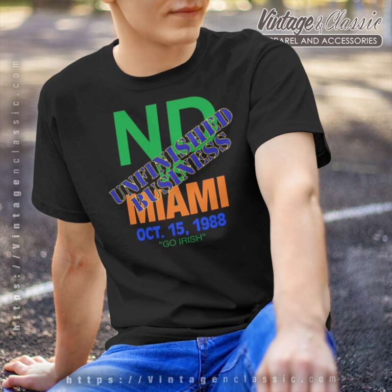 1988 Notre Dame Vs Miami Football T Shirt 1988 Notre Dame Vs Miami Football T Shirt