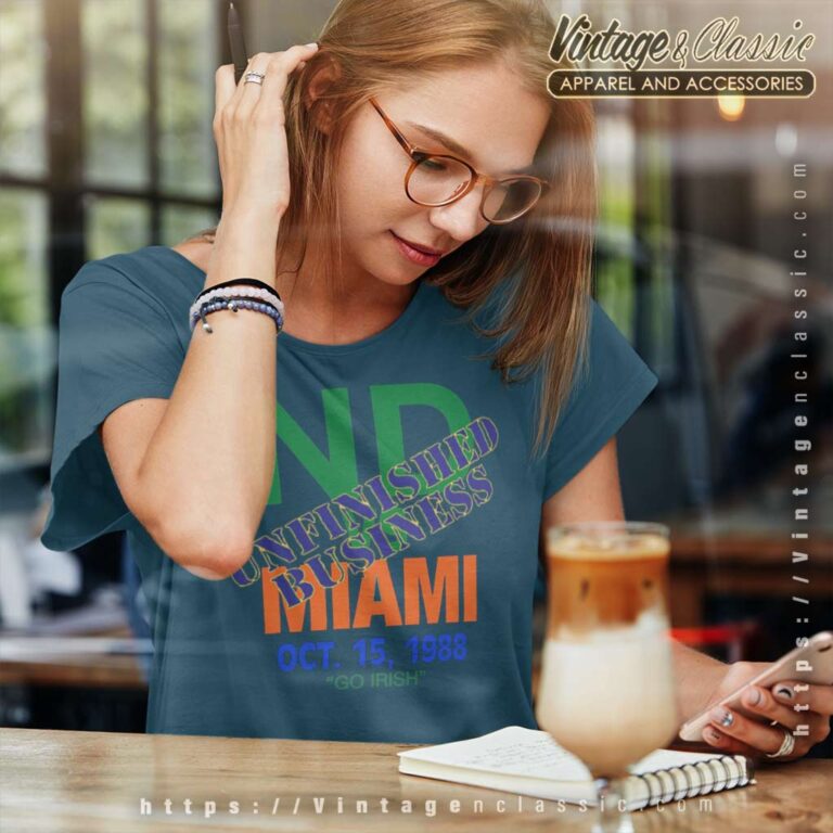 1988 Notre Dame Vs Miami Football Women TShirt 1988 Notre Dame Vs Miami Football Women TShirt