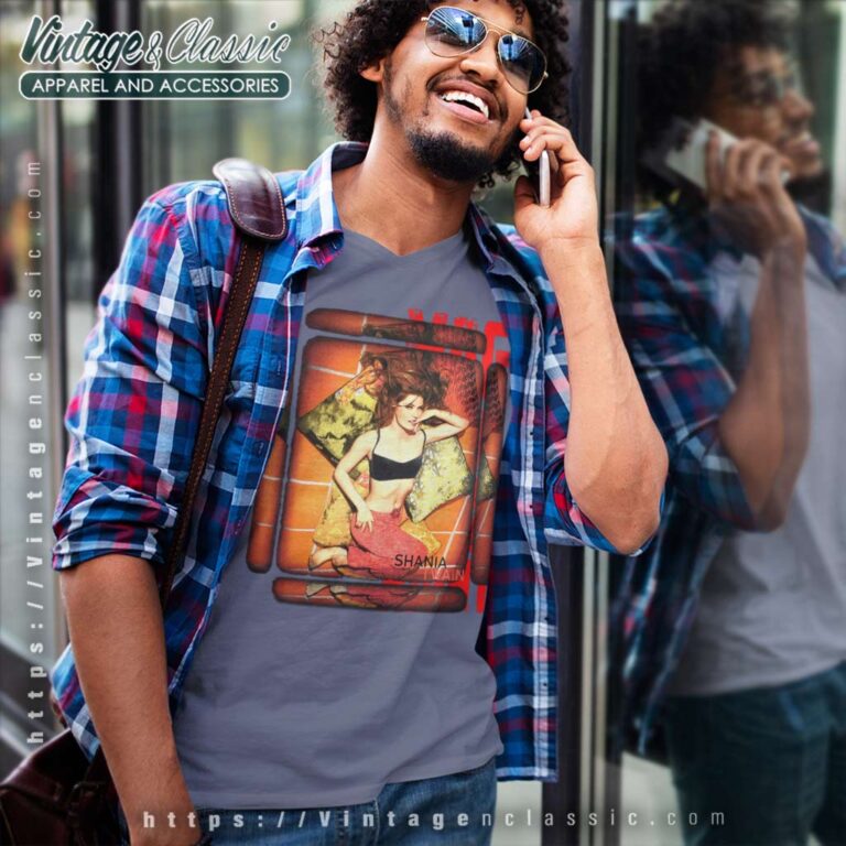 1988 Shania Twain Come On Over Tour V Neck TShirt 1988 Shania Twain Come On Over Tour V Neck TShirt